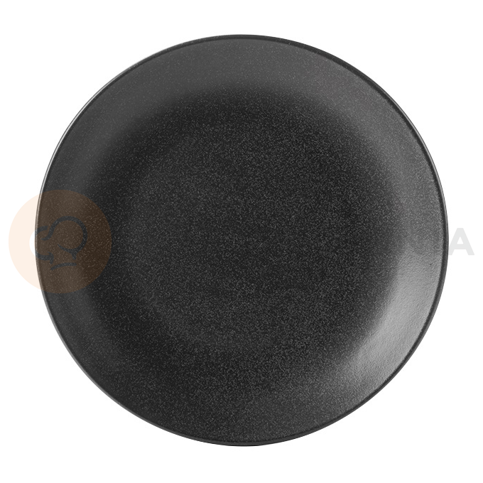 Plytký tanier z porcelánu, Ø 24 cm, čierny  | PORLAND, Seasons Coal