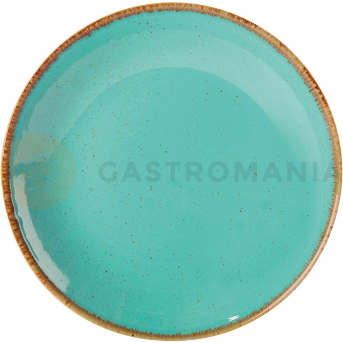 Plytký tanier z porcelánu, Ø 24 cm, tyrkysový | PORLAND, Seasons Laguna