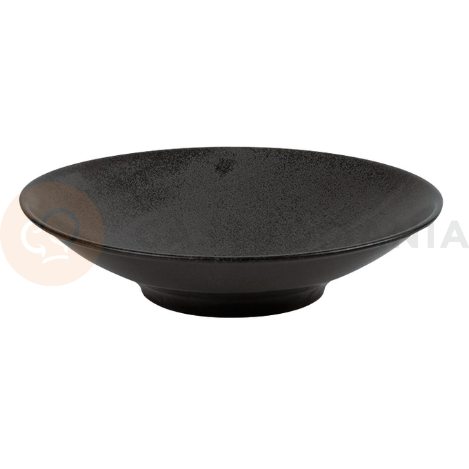 Tanier z porcelánu footed, Ø 28 cm, čierny | PORLAND, Seasons Coal