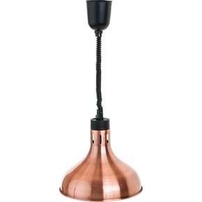 Infra lampa na ohrev jedla, závesná 0,25 kW, medená | STALGAST, 692612