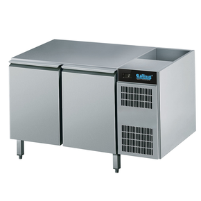 Mraziaci stôl 2 dverový 270 l, bez pracovnej dosky, 1246x675x800 mm | RILLING, ATK EK721 1600