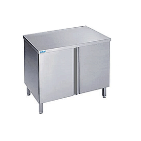 Základna pre pracovný stôl 600x600x850 mm s 2 krídlovými dverami bez zadného lemu | RILLING, ASF 0606U 0000