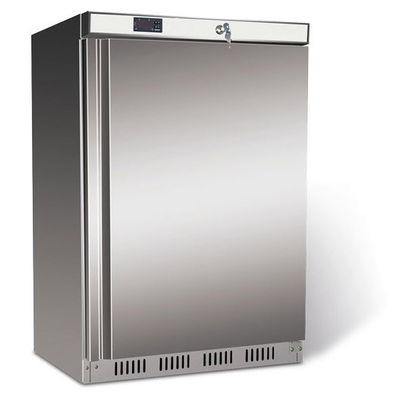 Chladiaca skriňa nerezová - plné dvere 130 l, od -2 do +8°C, 603x595x855 mm | TEFCOLD, UR 200 S