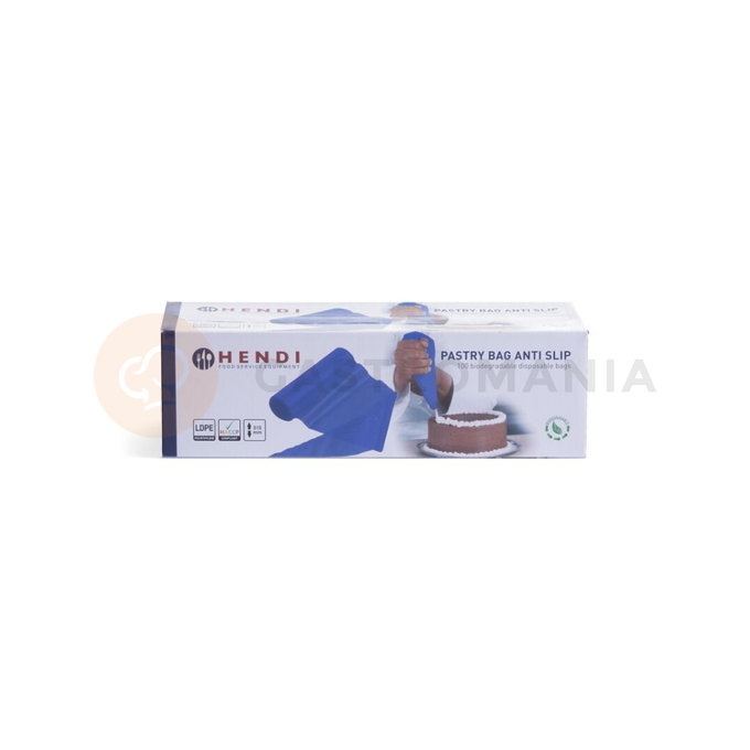 Protišmykové cukrárske sáčky, modré - rolky 100 ks | HENDI, 557303