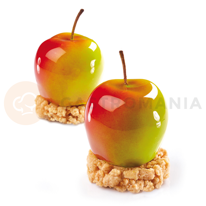 Silikónová forma na dezert - jablko,  400x300 mm, 20 porcií, 55x48 mm, 90 ml - PX4330S | PAVONI, Apple