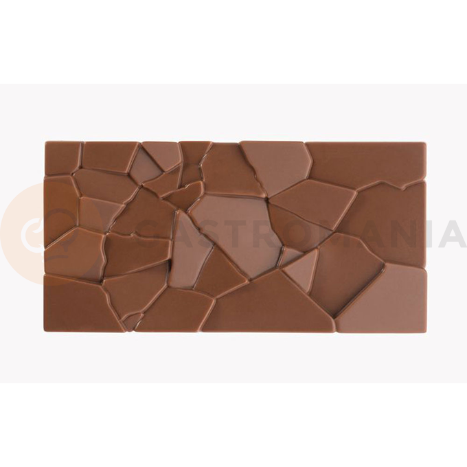 Tritanová forma na tabuľku čokolády - 3 ks x 100g, 155x77x10 mm - PC5002FR | PAVONI, Crush