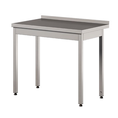 Prístenný stôl z nerezovej ocele, nohy bez vystuženia 1200x600x850 mm | ASBER, WT-126-PL