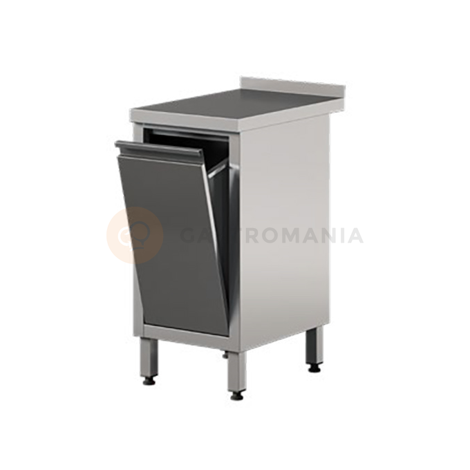 Prístenný stôl z nerezovej ocele s vyklápacou zásuvkou 400x700x850 mm | ASBER, WM-47PL-TD