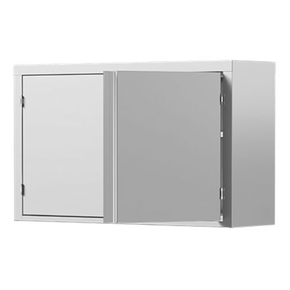 Závesná skrinka z nerezovej ocele s krídlovými dverami 800x400x600 mm | ASBER, HC-84-HD