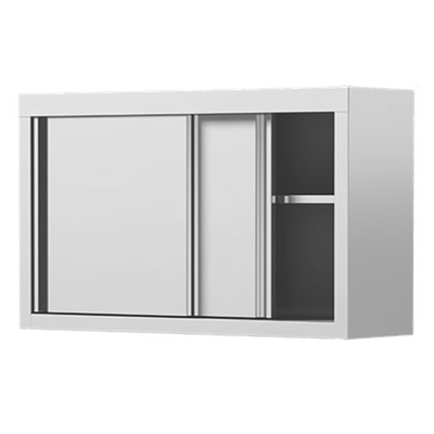 Závesná skrinka z nerezovej ocele s posuvnými dverami 1100x400x600 mm | ASBER, HC-114-SD