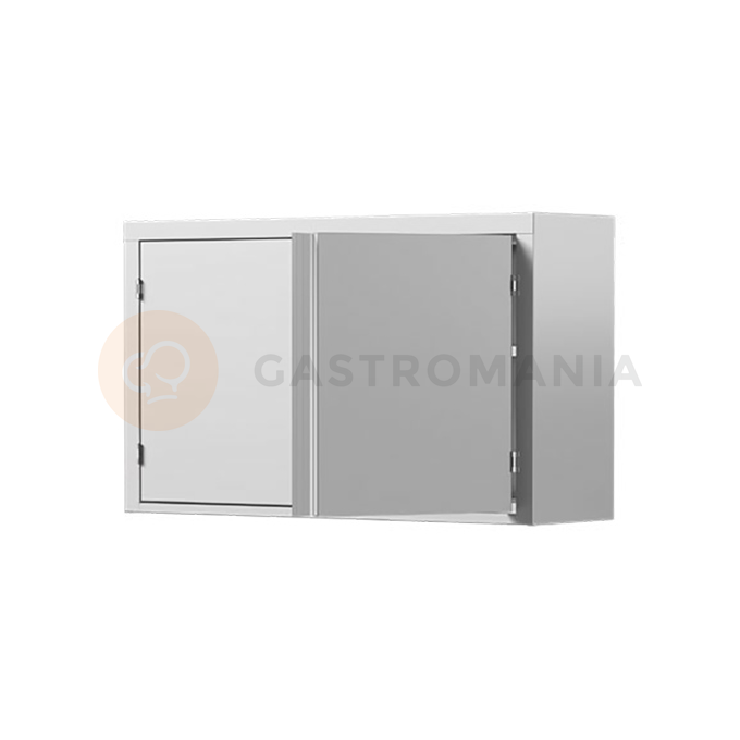 Závesná skrinka z nerezovej ocele s krídlovými dverami 800x300x600 mm | ASBER, HC-83-HD