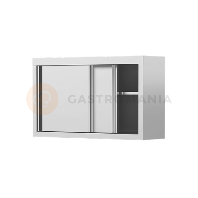 Závesná skrinka z nerezovej ocele s posuvnými dverami 1200x300x600 mm | ASBER, HC-123-SD