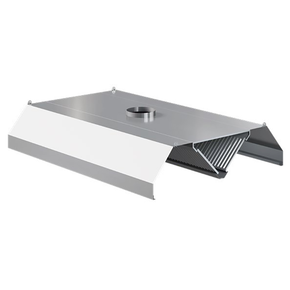 Centrálny gastronomický digestor z nerezovej ocele, odsávací, trapézový 1200x1200x450 mm | ASBER, CEH-1212/1