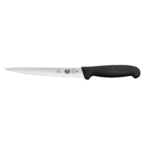 Filetovací nôž, veľmi ohybný, 18 cm, čierny | VICTORINOX, Fibrox, 5.3813.18