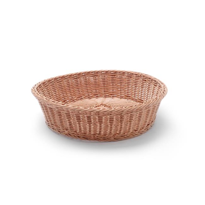 Kôš na pečivo okrúhly, Ø400x(h)90 mm, hnedý | HENDI, 426999