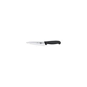 Nôž kuchynský, široká čepeľ, 15 cm, čierny | VICTORINOX, Fibrox, 5.2003.15