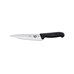 Nôž kuchynský, široká čepeľ, 19 cm, čierny | VICTORINOX, Fibrox, 5.2003.19