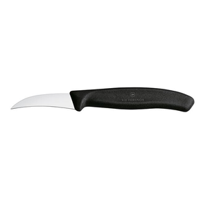 Nôž na zeleninu, zahnutý, 60 mm, čierny | VICTORINOX, Swiss Classic, 6.7503