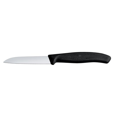 Nôž na oberanie, 8 cm, čierny | VICTORINOX, Swiss Classic, 6.7403