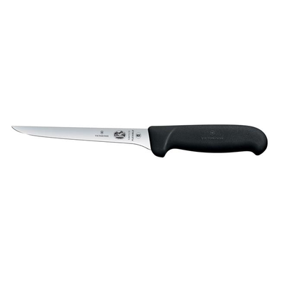 Vykosťovací nôž so zahnutou čepeľou, 15 cm, čierny | VICTORINOX, Fibrox, 5.6413.15
