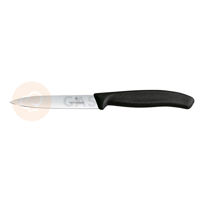 Nôž na zeleninu, hladký, 10 cm, čierny | VICTORINOX, Swiss Classic, 6.7703