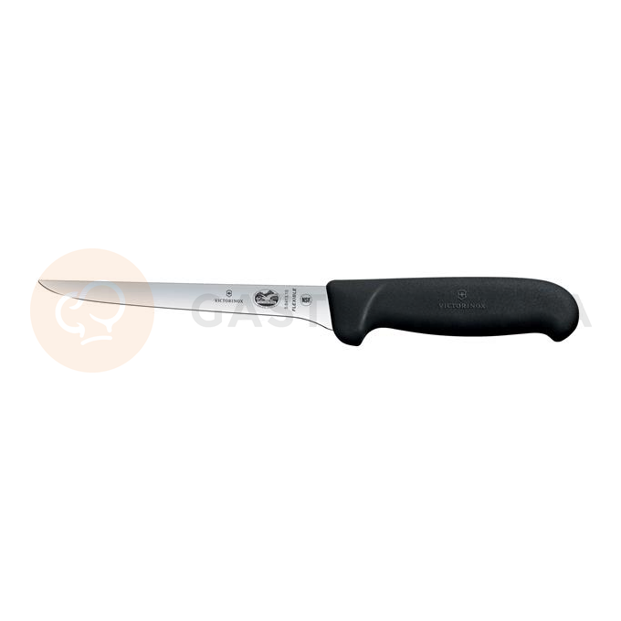 Vykosťovací nôž so zahnutou čepeľou, 15 cm, čierny | VICTORINOX, Fibrox, 5.6413.15