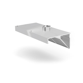 Nástenný šikmý digestor s osvetlením, o rozmeroch 1200x700x450 mm | HENDI, 229316
