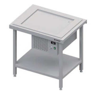 Centrálny stôl s chladiacou doskou, 2xGN 1/1, vrchná doska z nerezovej ocele | STALGAST, ST 110