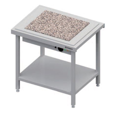 Centrálny stôl s ohrievacou doskou zo žuly, 2xGN 1/1, vrchná doska z nerezovej ocele | STALGAST, ST 115