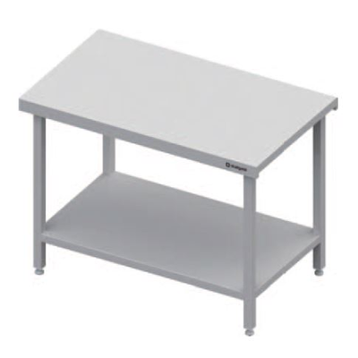 Centrálny stôl s policou, vrchná doska z nerezovej ocele, 1100x735x880 mm | STALGAST, ST 127