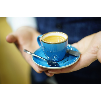 Šálka na cappuccino z porcelánu, 0,285 l, modrá | FINE DINE, Kolory Ziemi Iris