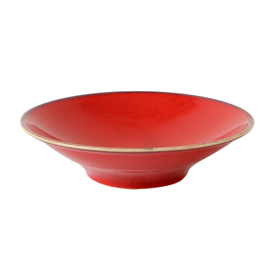 Hlboký tanier z porcelánu, Ø 20 cm, červený | PORLAND, Seasons Magma