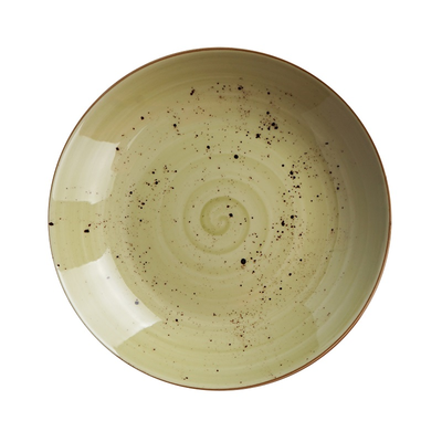 Hlboký tanier z porcelánu, Ø 23 cm, olivový | FINE DINE, Kolory Ziemi Olive