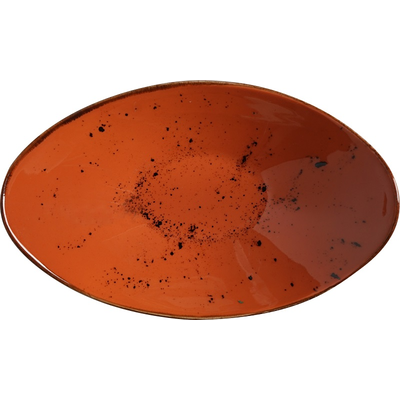 Miska z porcelánu, 25x16 cm, oranžová | FINE DINE, Kolory Ziemi Dahlia