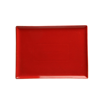 Obdĺžniková tácka z porcelánu, 18x13 cm, červená | PORLAND, Seasons Magma