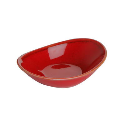 Oválna miska z porcelánu, Ø 11 cm, červená | PORLAND, Seasons Magma