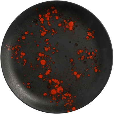 Plytký tanier z porcelánu, Ø 19 cm, čierny | FINE DINE, Bloom