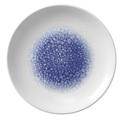 Plytký tanier z porcelánu, Ø 21 cm, bielo-modrý | FINE DINE, Serenity