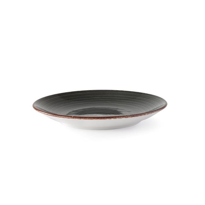 Plytký tanier z porcelánu, Ø 21 cm, čierny | FINE DINE, Kolory Ziemi Onyx