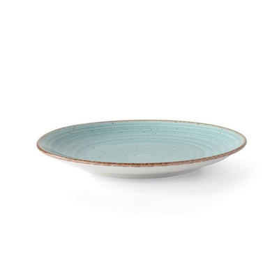 Plytký tanier z porcelánu, Ø 21 cm, modrý | FINE DINE, Kolory Ziemi Turkus