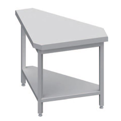 Rohový, vonkajší stôl 90°, vrchná doska z nerezovej ocele | STALGAST, ST 132