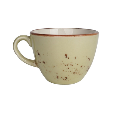 Šálka na cappuccino z porcelánu, 0,285 l, olivová | FINE DINE, Kolory Ziemi Olive