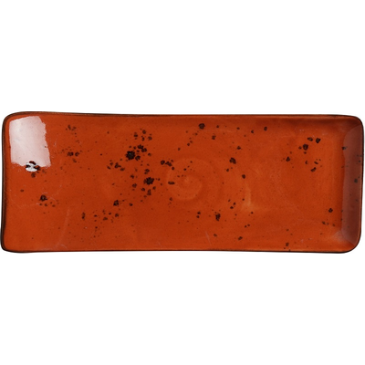 Servírovací tanier z porcelánu, 21,5x12 cm, oranžový | FINE DINE, Kolory Ziemi Dahlia