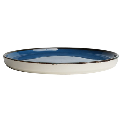 Tanier z porcelánu s vysokým okrajom, Ø 21 cm, modrý | FINE DINE, Kolory Ziemi Iris