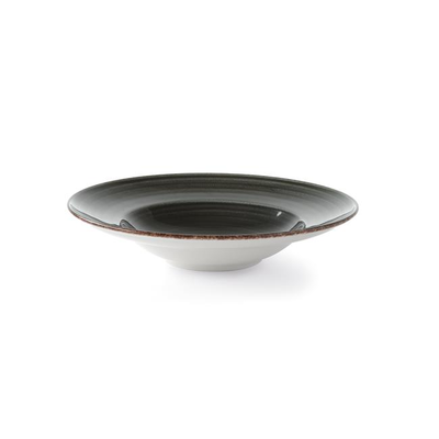 Tanier na cestoviny z porcelánu, Ø 26 cm, čierny | FINE DINE, Kolory Ziemi Onyx
