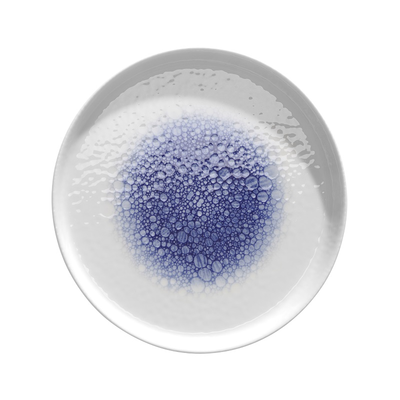 Tanier z porcelánu s vysokým okrajom, Ø 19 cm, bielo-modrý | FINE DINE, Serenity