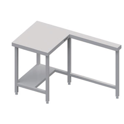 Vonkajší stôl pod pokladňu - ľavý, vrchná doska z nerezovej ocele | STALGAST, ST 136