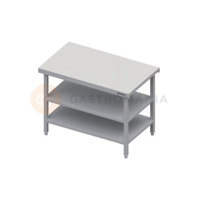 Centrálny stôl s 2 policami, vrchná doska z nerezovej ocele, 1000x735x880 mm | STALGAST, ST 128