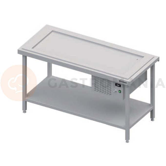 Centrálny stôl s chladiacou doskou, 4xGN 1/1, vrchná doska z nerezovej ocele | STALGAST, ST 112