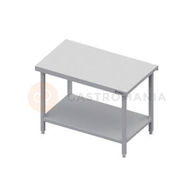 Centrálny stôl s policou, vrchná doska z nerezovej ocele, 500x735x880 mm | STALGAST, ST 127